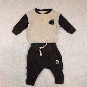 Gap Star Wars Darth Vader Baby Outfit Waffle Knit Henley & Jogger 3-6M